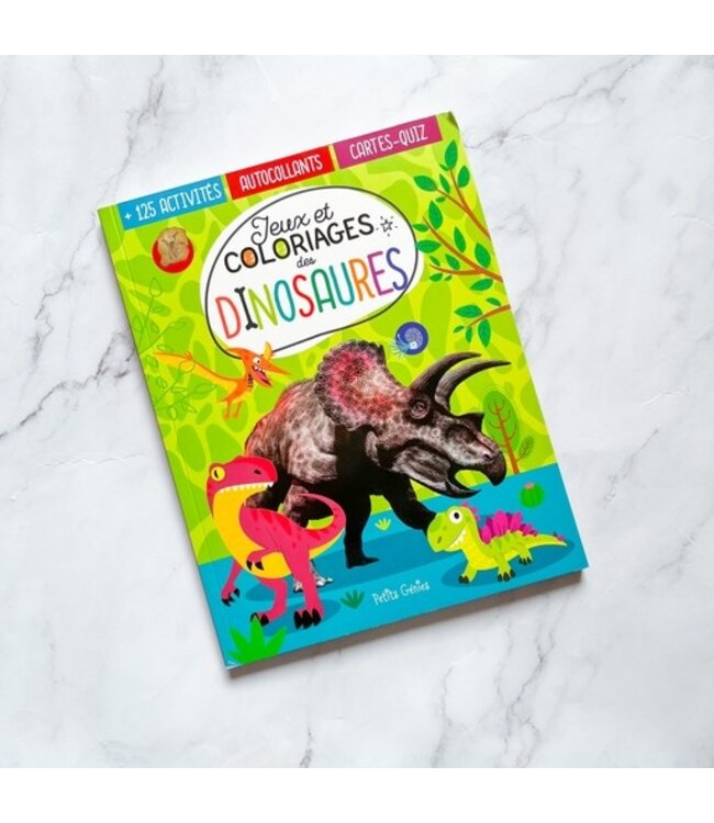 PETITS GÉNIES JEUX ET COLORIAGES - DINOSAURES