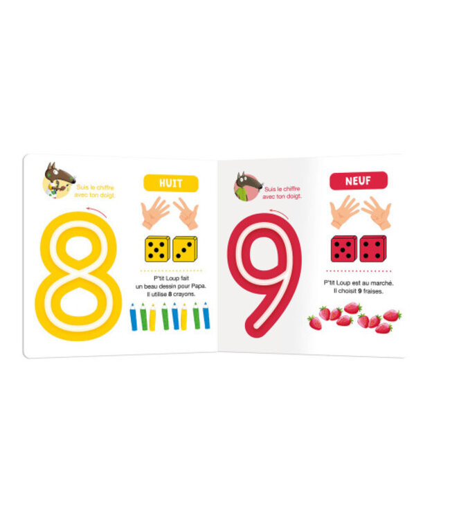 AUZOU LIVRE - J'APPRENDS AVEC P'TIT LOUP LES CHIFFRES