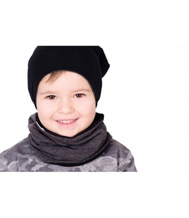 ZAK ET ZOÉ TUQUE RÉVERSIBLE - NOIR/CHARCOAL