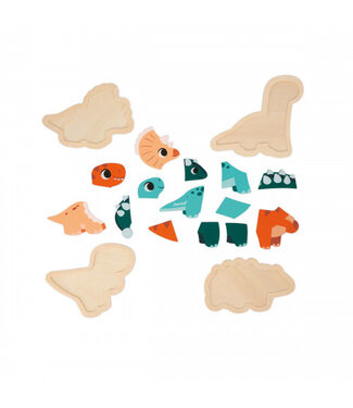 JANOD ENS. DE 4 PUZZLES ÉVOLUTIFS - DINOS
