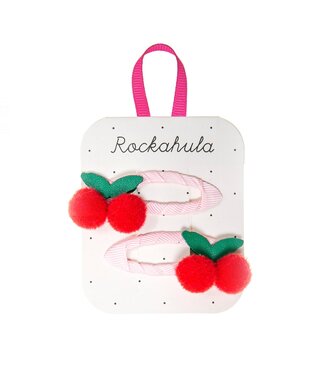 ROCKAHULA ENS. 2 BARRETTES - SWEET CHERRY POM POM