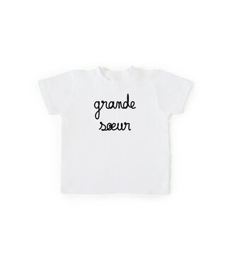 BALLOUNE DESIGN T-SHIRT GRANDE SOEUR - BLANC