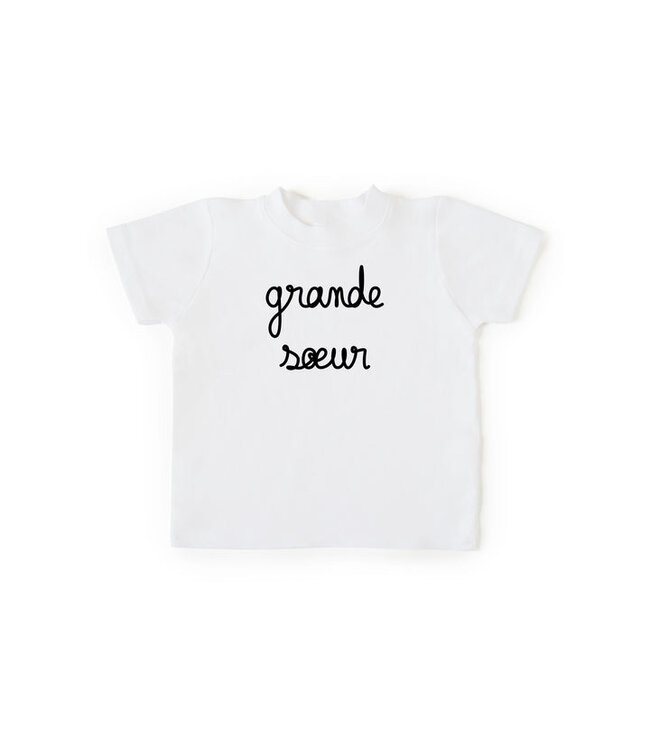 BALLOUNE DESIGN T-SHIRT GRANDE SOEUR - BLANC