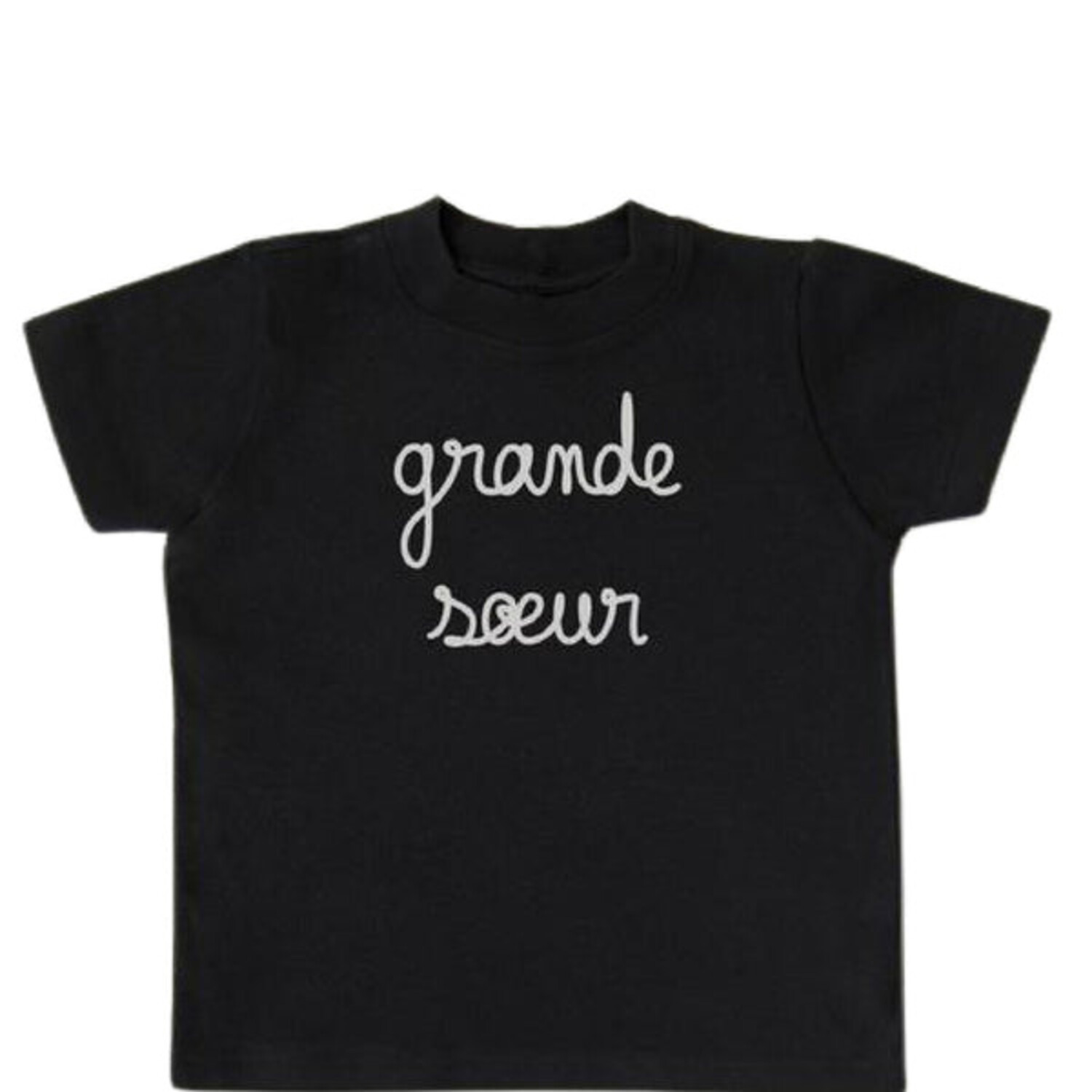 *prêt-à-partir* T-shirt noir manches courtes GRAND FRÈRE - tailles 12M et  18M