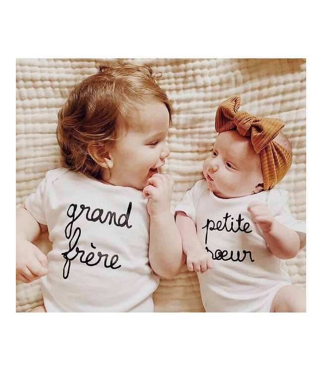 BALLOUNE DESIGN T-SHIRT GRAND FRÈRE - BLANC