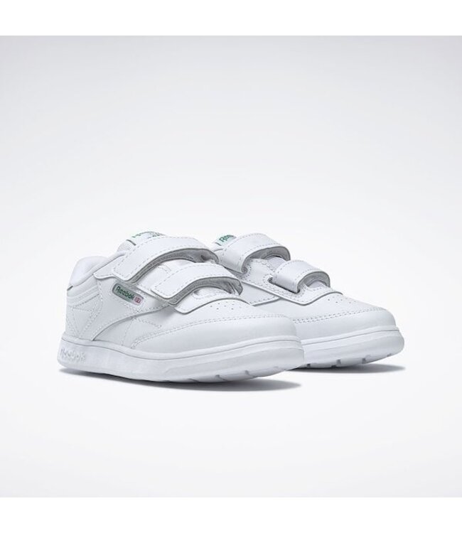REEBOK CHAUSSURE CLUB C  2CV - WHITE/GREEN/VECTOR BLUE