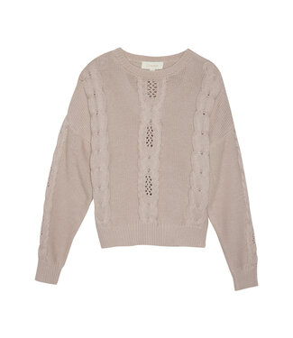 CREAMIE TRICOT POINTELLE - ROSE SMOKE