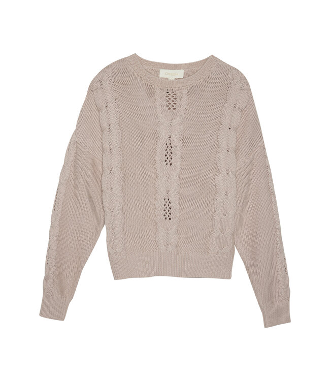 CREAMIE TRICOT POINTELLE - ROSE SMOKE