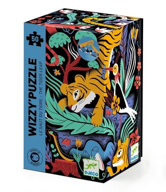 DJECO TWISTY PUZZLES -  LE SAUT DU TIGRE ( 50 PCS )