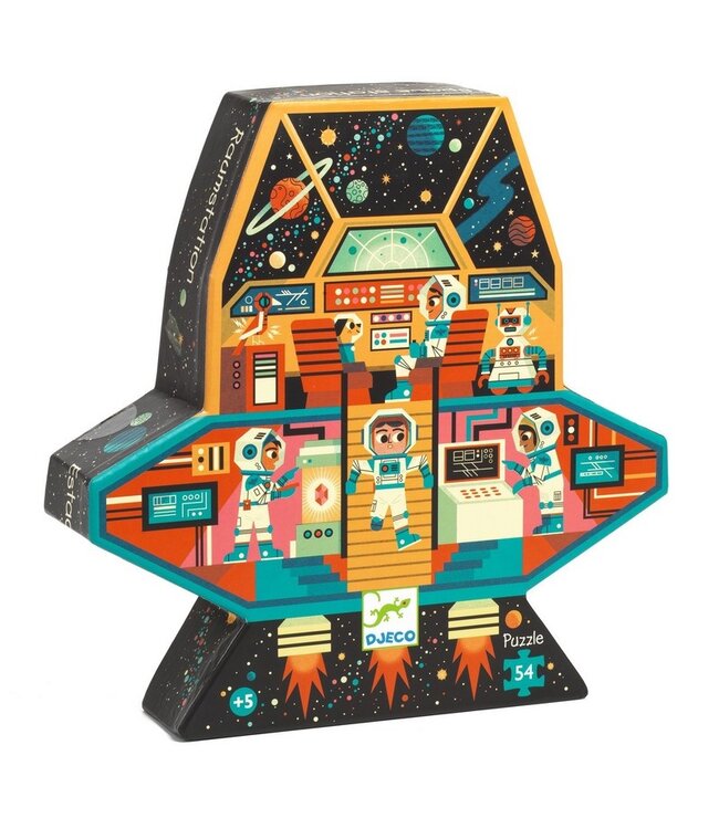 DJECO PUZZLE SILHOUETTE - STATION SPATIALE (54MCX)