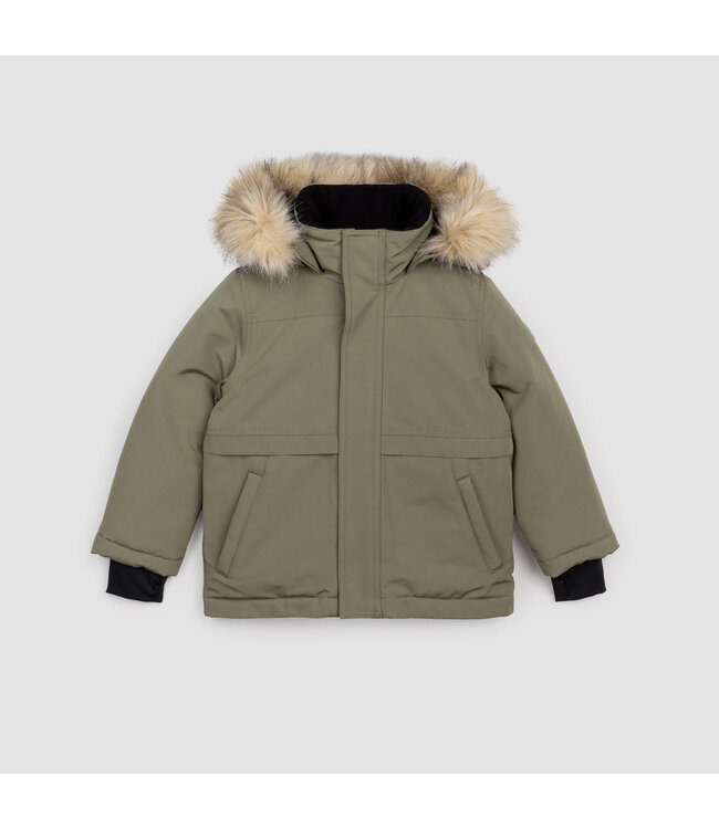 MANTEAU FOURRURE VERT KAKI La Petite Penderie