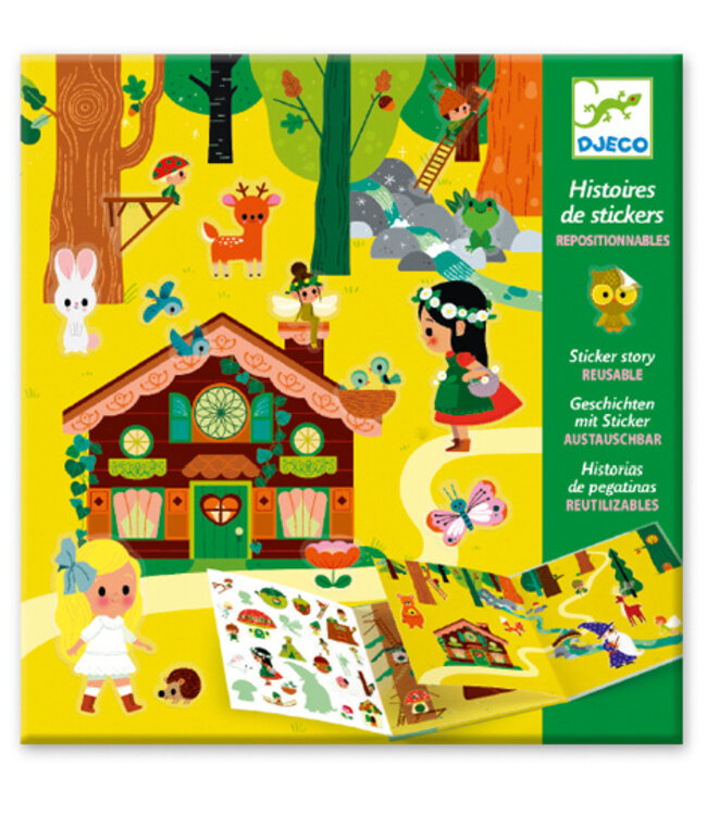 DJECO HISTOIRES DE STICKERS - LA FORÊT MAGIQUE