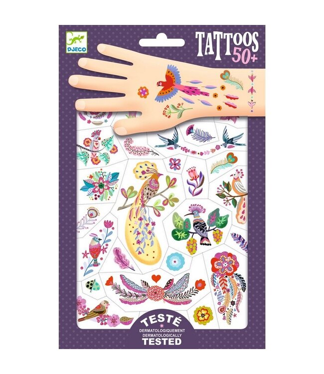 DJECO TATOUAGES - PLUMES COLOR