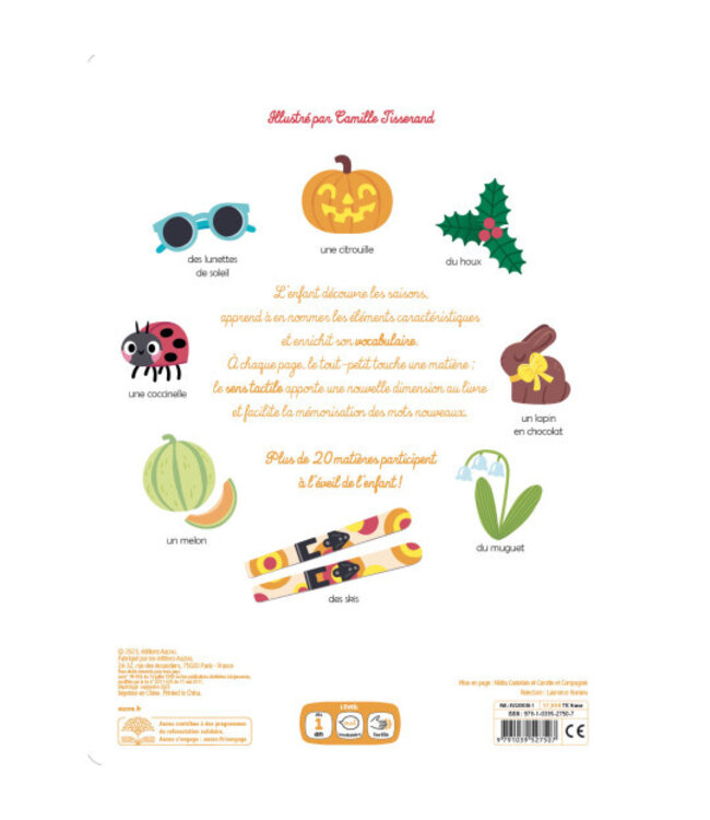 AUZOU LIVRE - MES PREMIÈRES SAISONS À TOUCHER