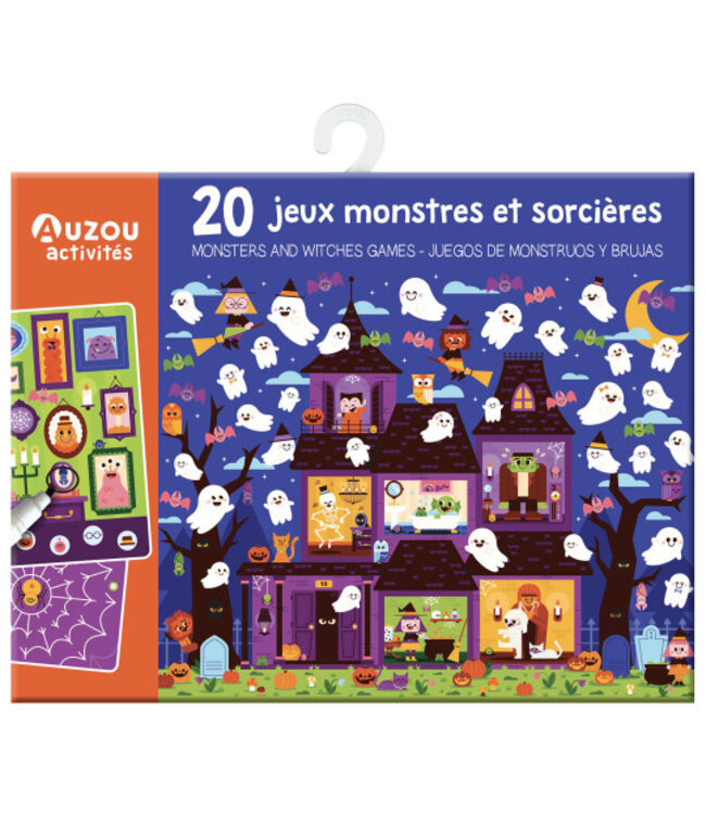 AUZOU MA POCHETTE DE JEUX - 20 P'TITS JEUX MONSTRES ET SORCIÈRES