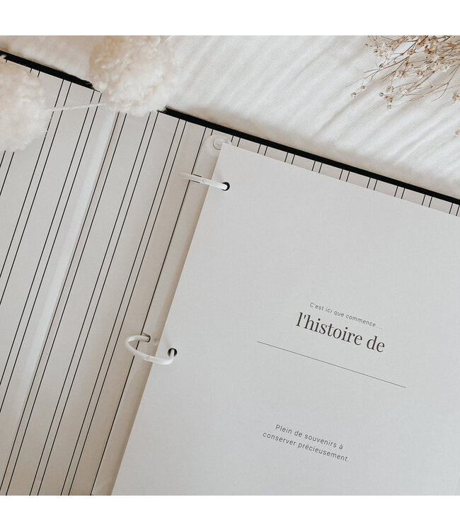 LE PETIT TABLEAU NOIR LIVRE DE BÉBÉ MON HISTOIRE À MOI - TISSUS NOIR