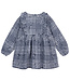 MILES THE LABEL ROBE POLAR À CARREAUX BLANC ET BLEU MARINE
