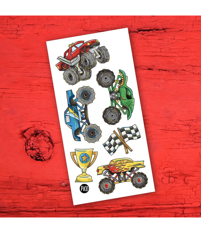 PiCO TATOO TATOUAGES TEMPORAIRES - LES CAMIONS MONSTRES