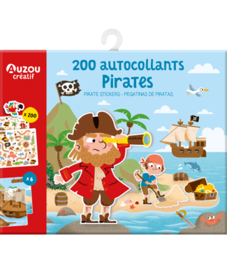 AUZOU MA POCHETTE D'ARTISTE - MES 200 AUTOCOLLANTS : PIRATES