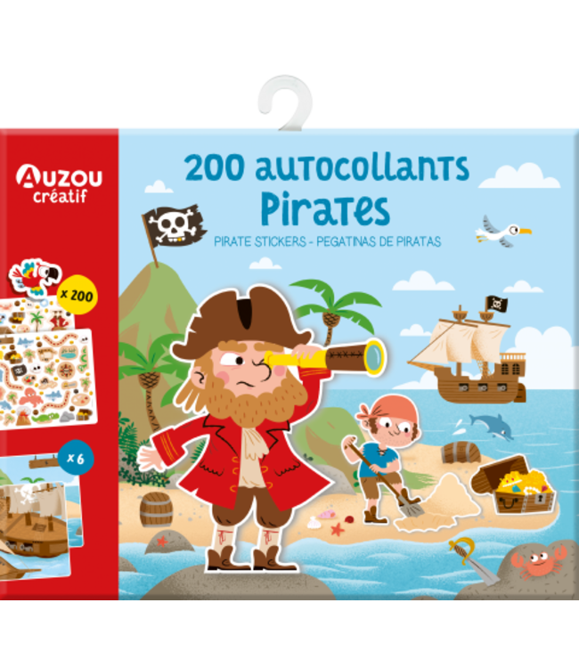 AUZOU MA POCHETTE D'ARTISTE - MES 200 AUTOCOLLANTS : PIRATES