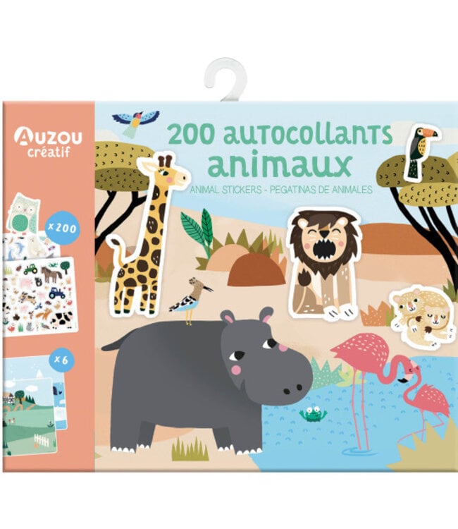 AUZOU MA POCHETTE D'ARTISTE - 200 AUTOCOLLANTS ANIMAUX