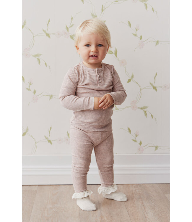 JAMIE KAY LEGGING COTON ORGANIQUE - POWDER PINK