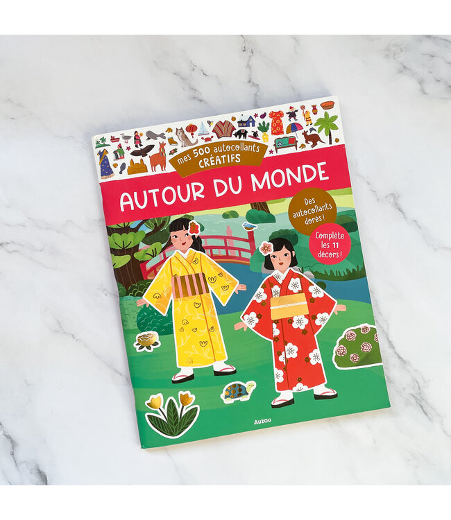 AUZOU MES 500 AUTOCOLLANTS CRÉATIFS - AUTOUR DU MONDE