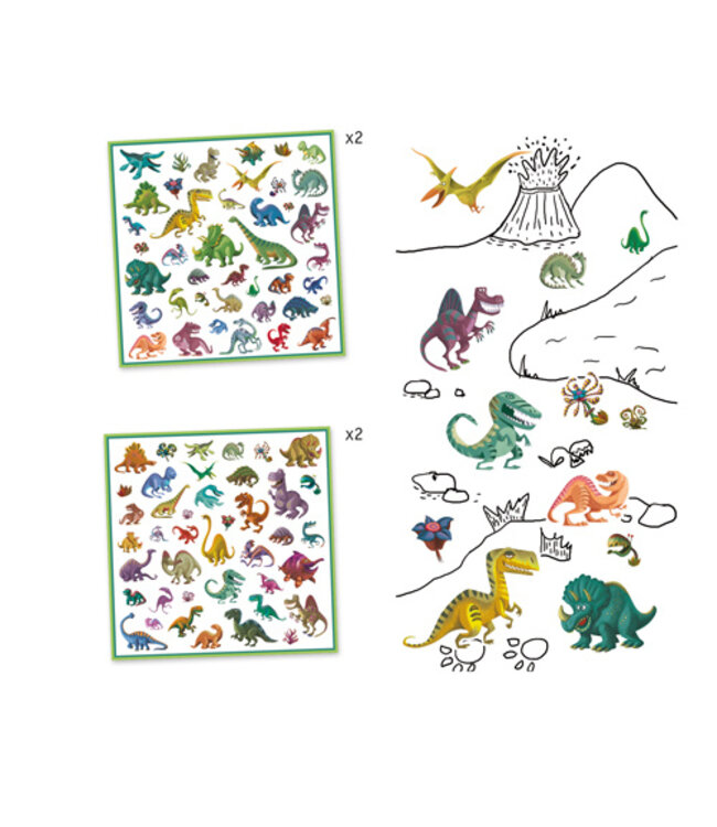 DJECO AUTOCOLLANTS - DINOSAURES
