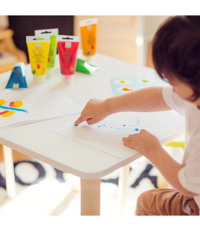 DJECO ENS. DE 6 TUBES DE PEINTURE À DOIGTS  - CLASSIQUE