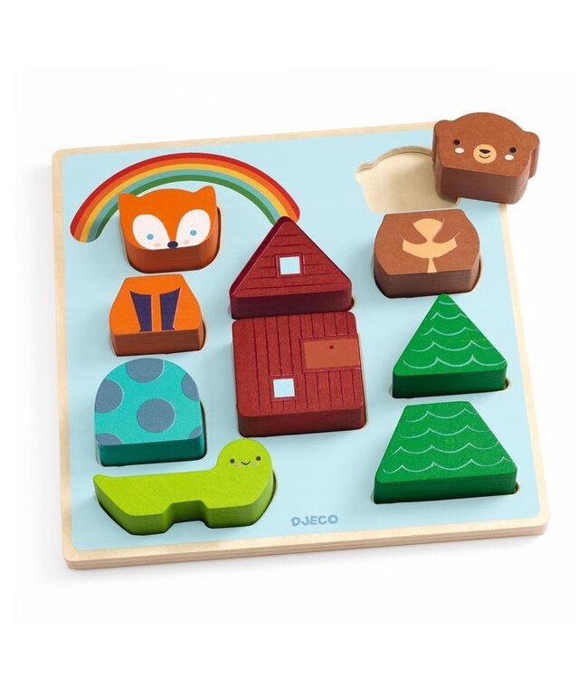 DJECO PUZZ ET MATCH - RAINBOW