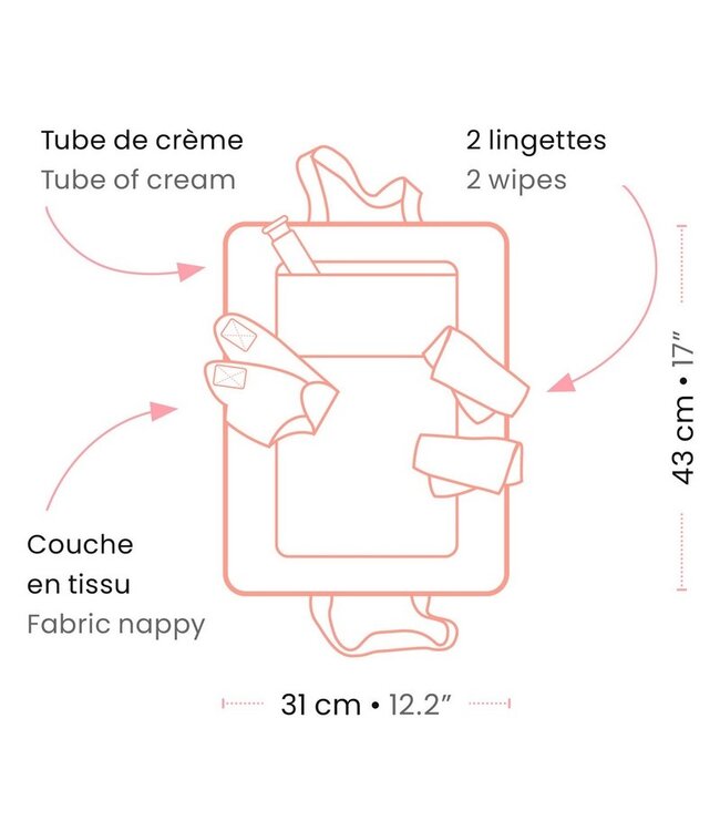 DJECO SAC  À LANGER - PINK PEAK