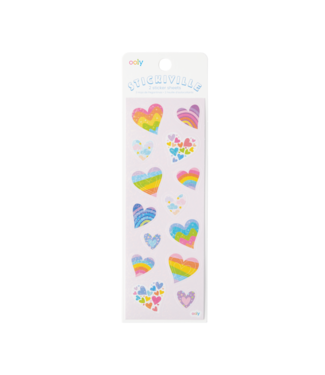 OOLY STICKIVILLE HOLOGRAPHIC - RAINBOW HEARTS