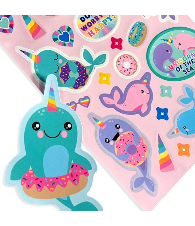 OOLY AUTOCOLLANTS PARFUMÉS - NOM NOM NARWHALS