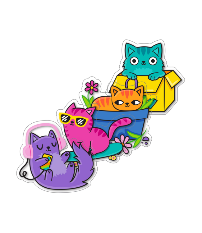 OOLY STICKIVILLE VINYL - SILLY KITTIES