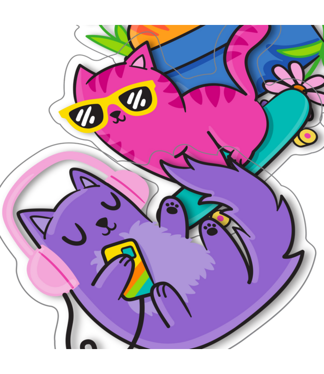 OOLY STICKIVILLE VINYL - SILLY KITTIES