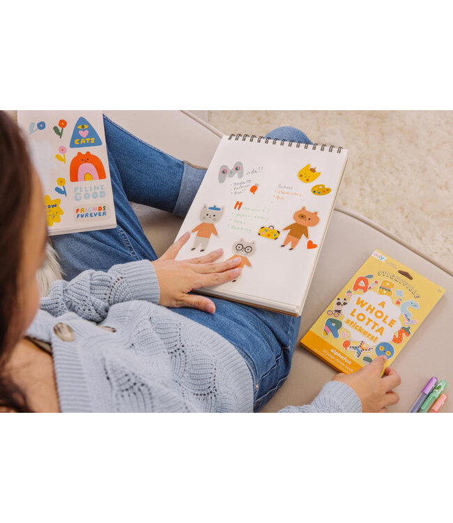 OOLY CAHIER STICKIVILLE - DRESS UP CATS