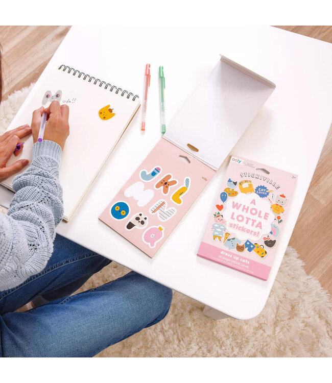 OOLY CAHIER STICKIVILLE - DRESS UP CATS