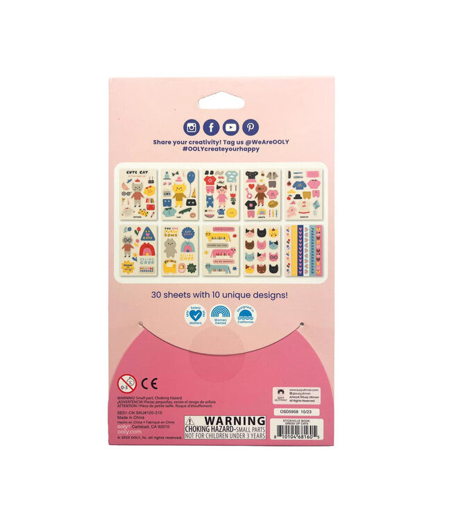 OOLY CAHIER STICKIVILLE - DRESS UP CATS