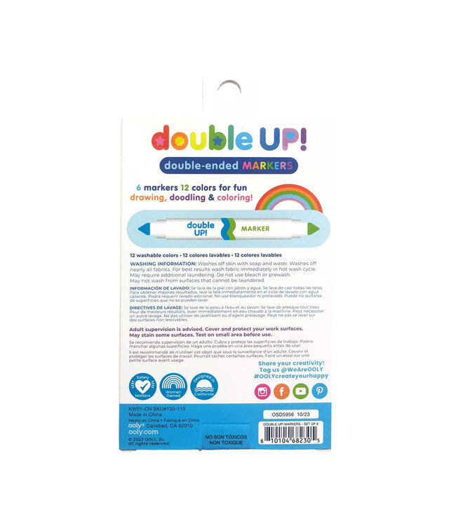 OOLY ENS. DE 6 MARQUEURS - DOUBLE UP!