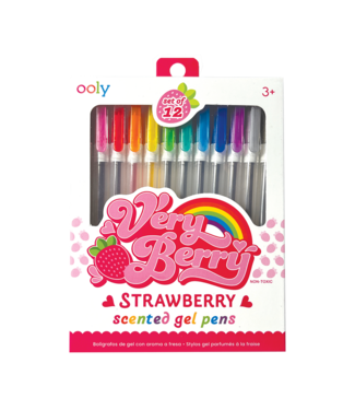 OOLY OOLY ENS. DE 12 STYLOS GELS PARFUMÉS - VERY BERRY