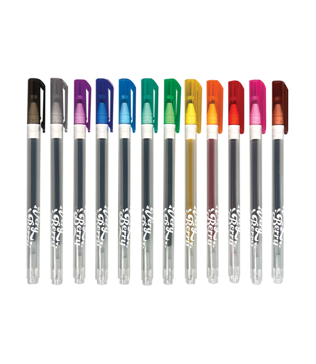 OOLY ENS. DE 12 STYLOS GELS PARFUMÉS - VERY BERRY