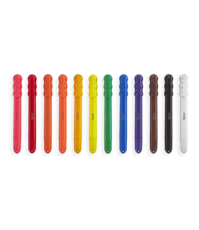 OOLY ENS. DE 12 CRAYONS GELS - RAINY DAYZ