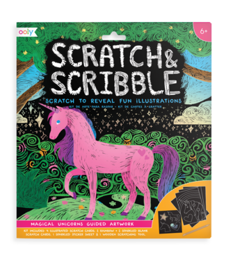 OOLY ENS. SCRATCH & SCRIBBLE - MAGICAL UNICORN