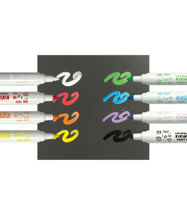 OOLY ENS. DE 8 MARQUEURS DE PEINTURE À BASE D'EAU - VIVID POP!
