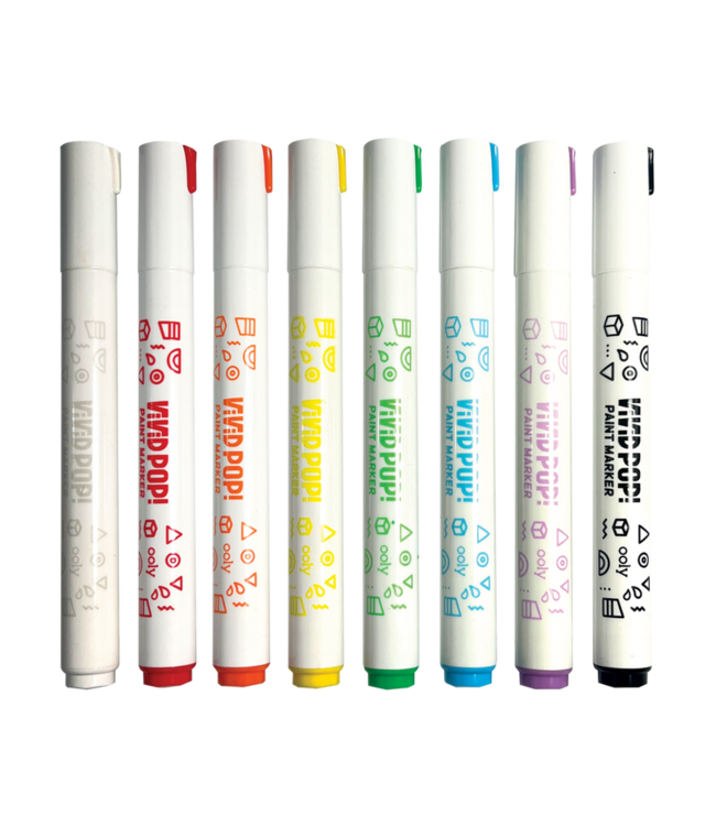 OOLY ENS. DE 8 MARQUEURS DE PEINTURE À BASE D'EAU - VIVID POP!
