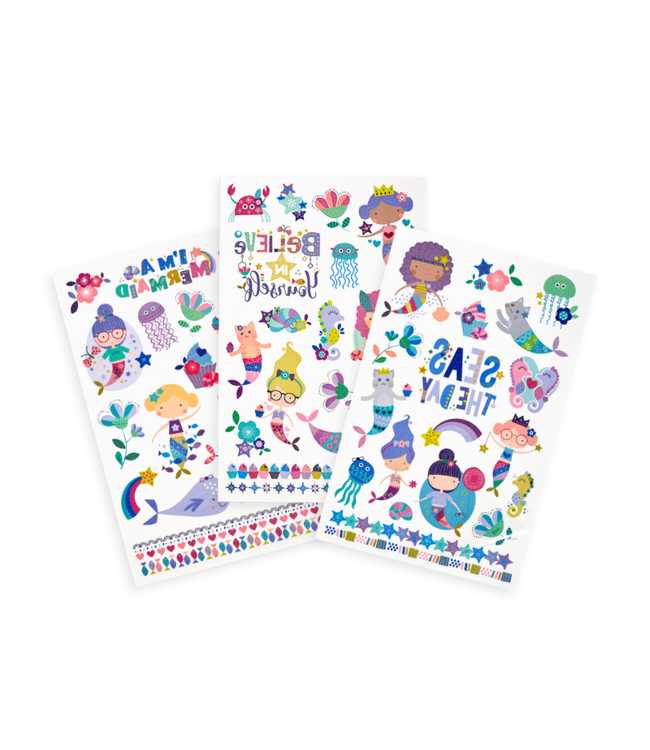 OOLY TATOUAGES TEMPORAIRES BRILLANTS - MERMAID MAGIC