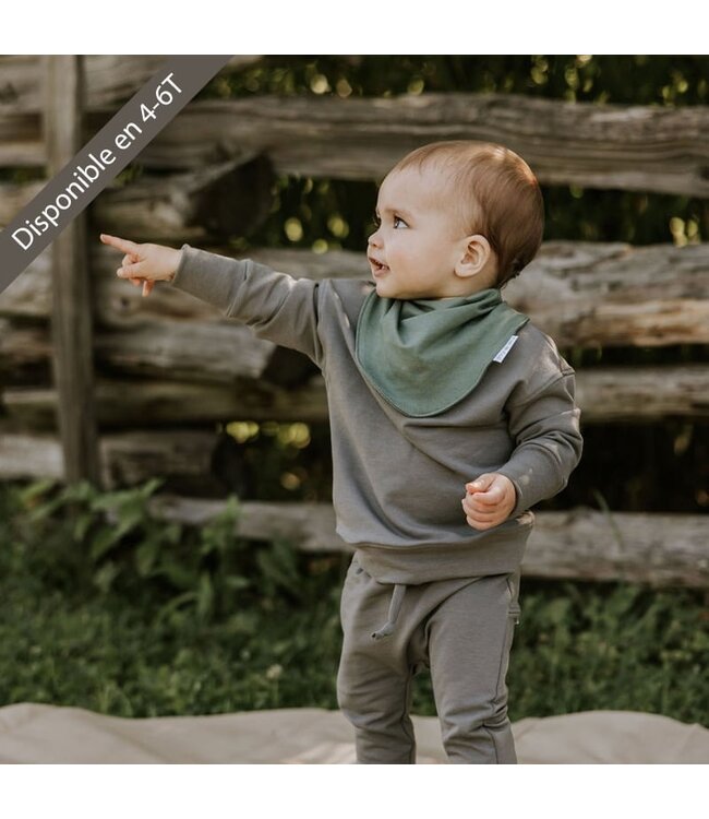 ZAK ET ZOÉ CREWNECK FRENCH TERRY - GRÈGE
