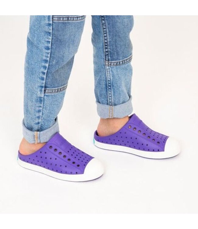 NATIVE CHAUSSURE JEFFERSON CLOG - ULTRA VIOLET/SHELL WHITE