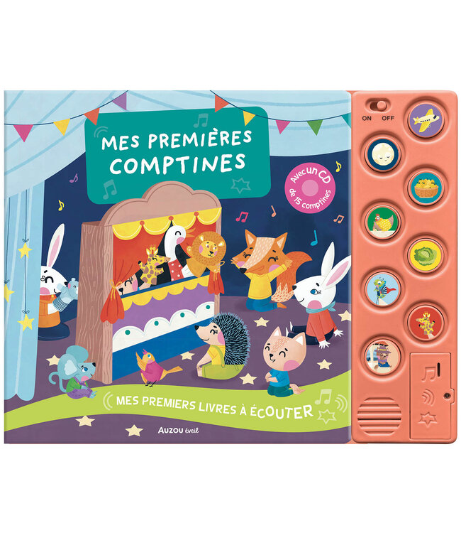 AUZOU MES 1ÈRES LIVRES À ÉCOUTER - MES PREMIÈRES COMPTINES  AVEC CD