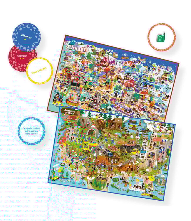 AUZOU JEU DE CHERCHE ET TROUVE GÉANT - AUTOUR DU MONDE